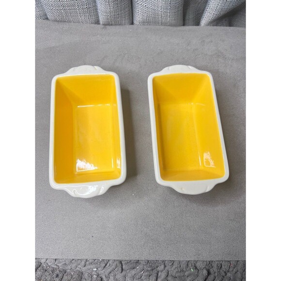 The Pioneer Woman Mini Ceramic Loaf Pans Spring Blossom Lot 6.5” - Picture 3 of 7